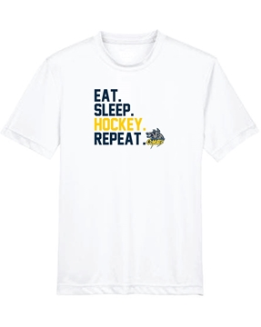 Picture of Eat. Sleep. Hockey. Repeat. Youth Performance T-Shirt